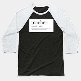 Teacher definition Baseball T-Shirt